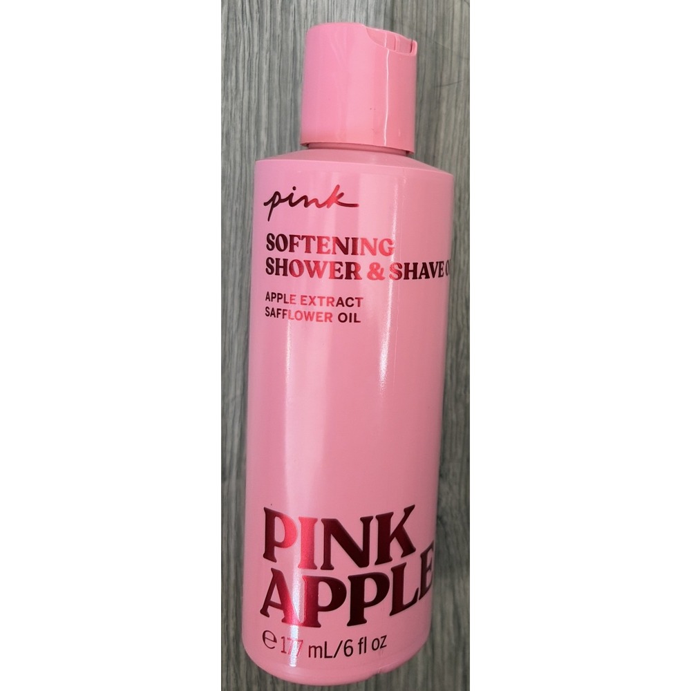 VICTORIA'S SECRET PINK APPLE SOFT Shower Gel Wash & SHAVE Oil Moisturizer 6oz